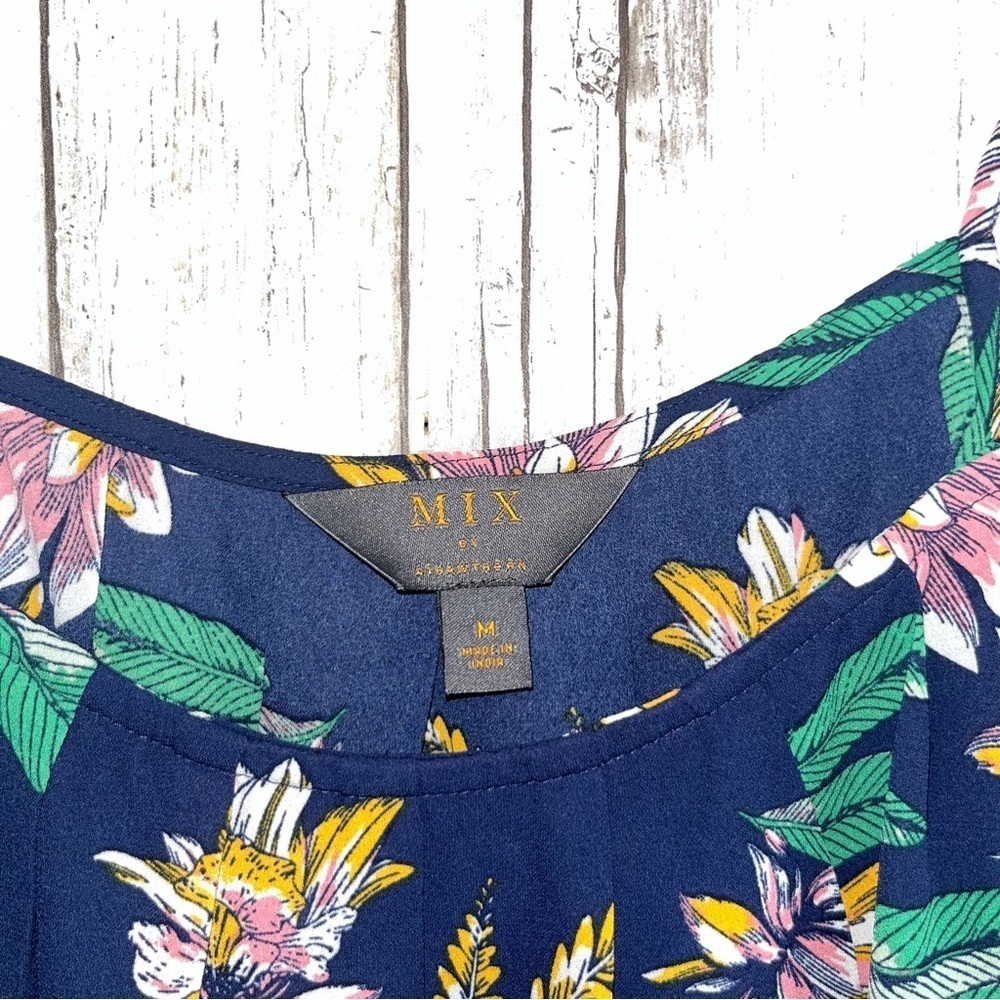 Mix by 41 Hawthorn Blue Floral Sleeveless Blouse - Picture 4 of 4